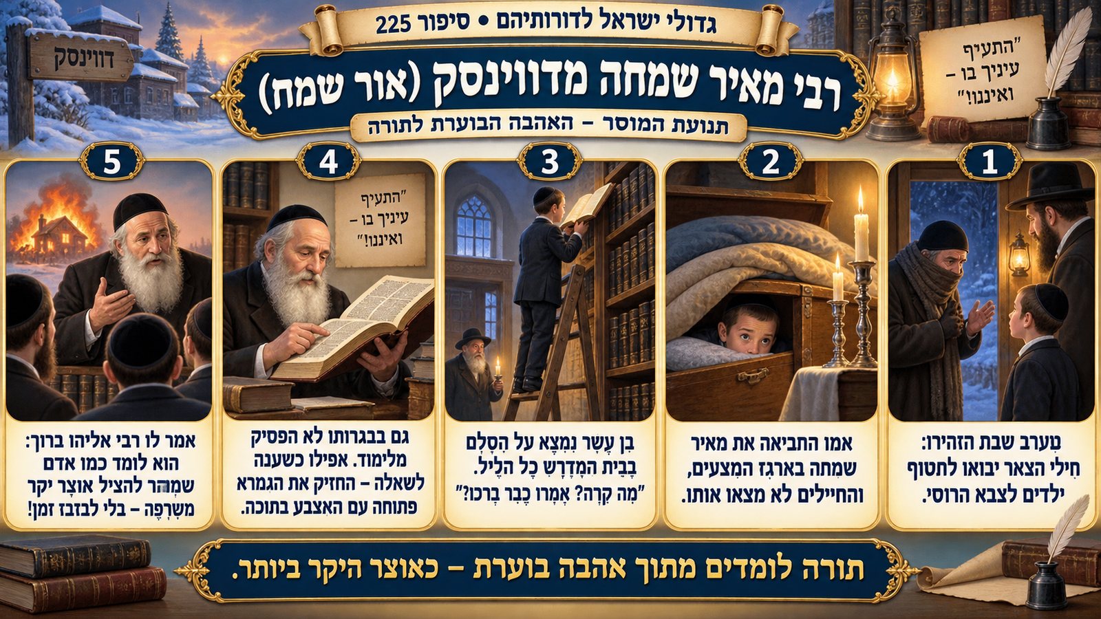 תמונת סיכום — תנועת המוסר: רבי מאיר שמחה מדווינסק (אור שמח)